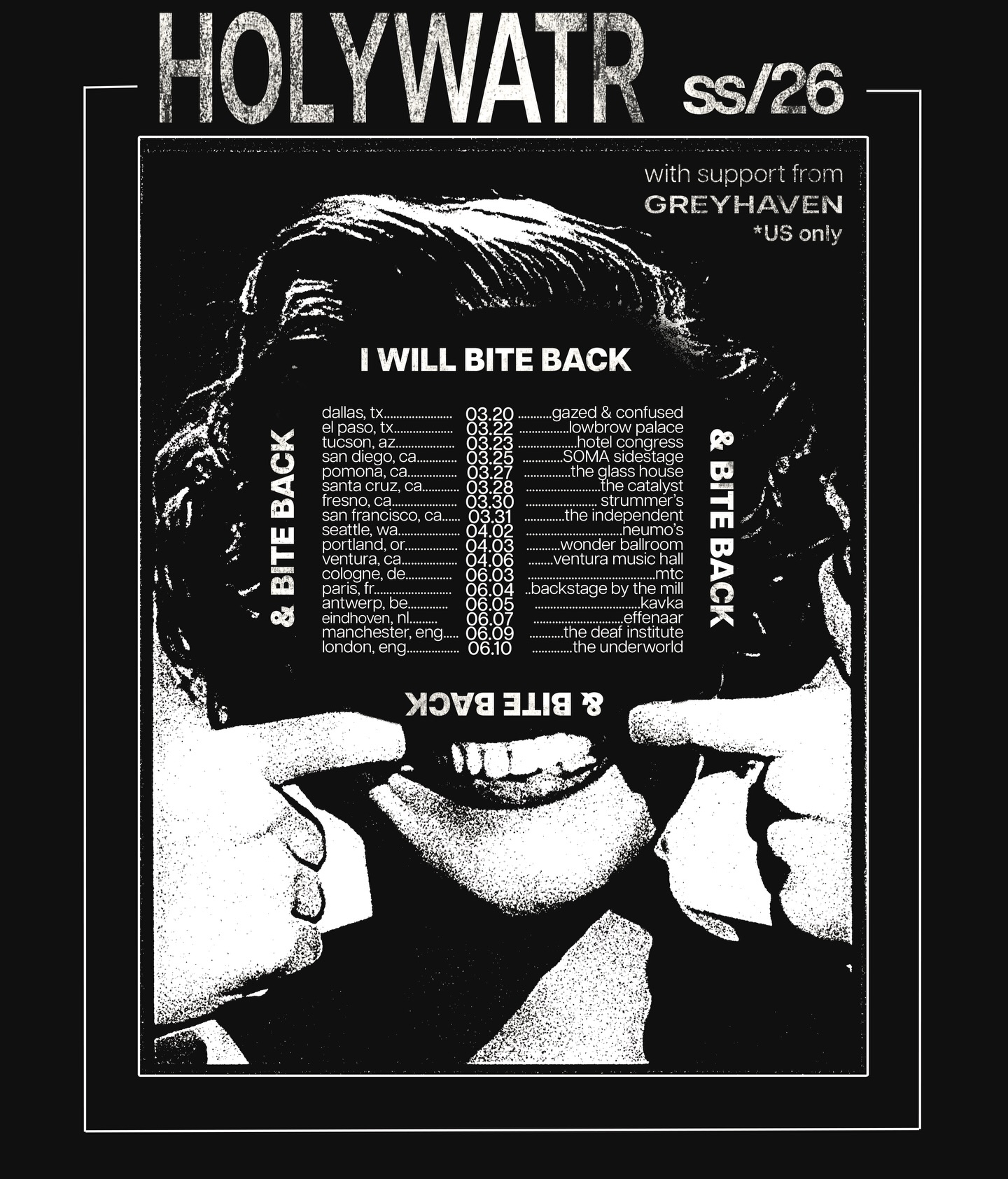 Holywatr Tour Poster 2026